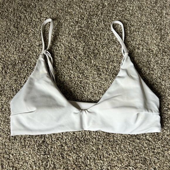 White swoop neck bikini top - Picture 1 of 2
